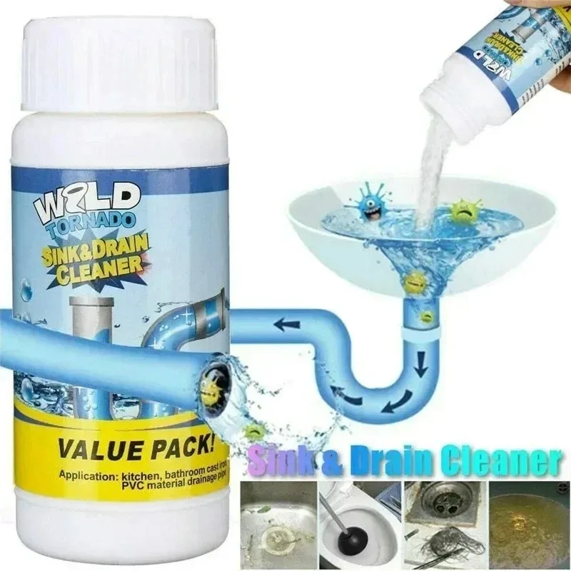 130g Powerful Sink Drain Cleaner High Efficiency  Clog Remover Kitchen Sewer Power Pipe Channel Powder Cleaning Tools