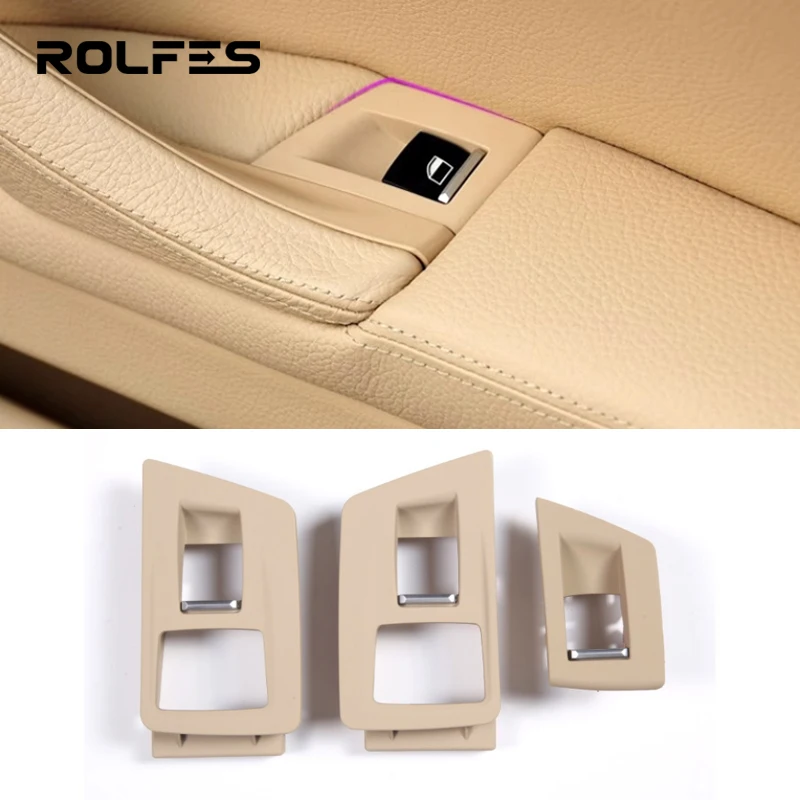 

ROLFES LHD Car Interior Passenger Rear Door Window Lift Switch Button Panel Trim Cover For BMW 5 Series 2011-2017