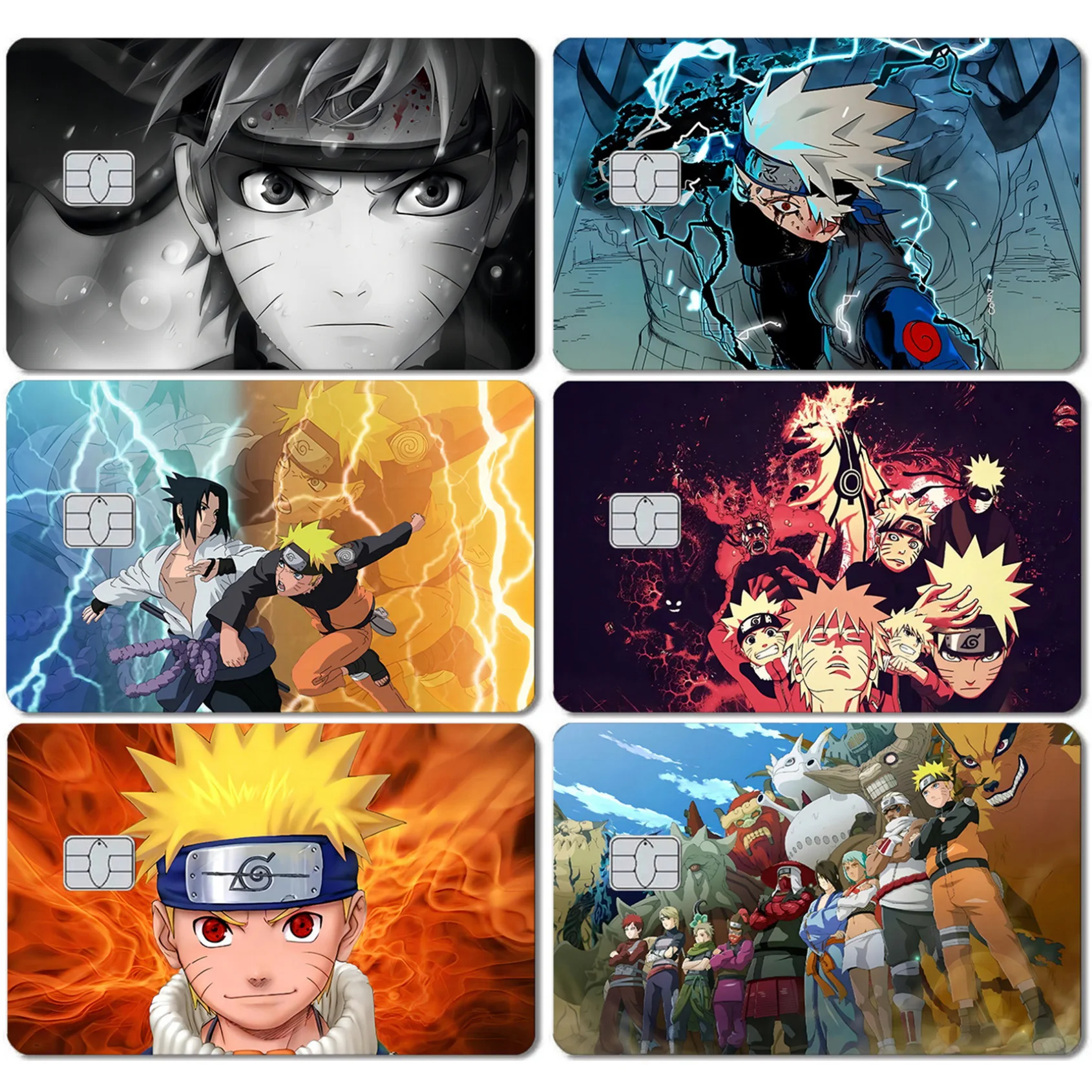 Naruto Headband Metal - Naruto Kaarten Poker Stickers Cartoon Sasuke