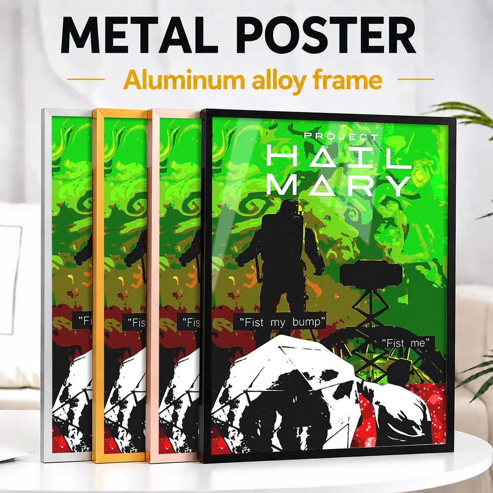 Project Hail Mary Framed Aluminum Metal Poster Customized Cosmic Perspective Wall Art Created For Astronomy Fans To Style Office