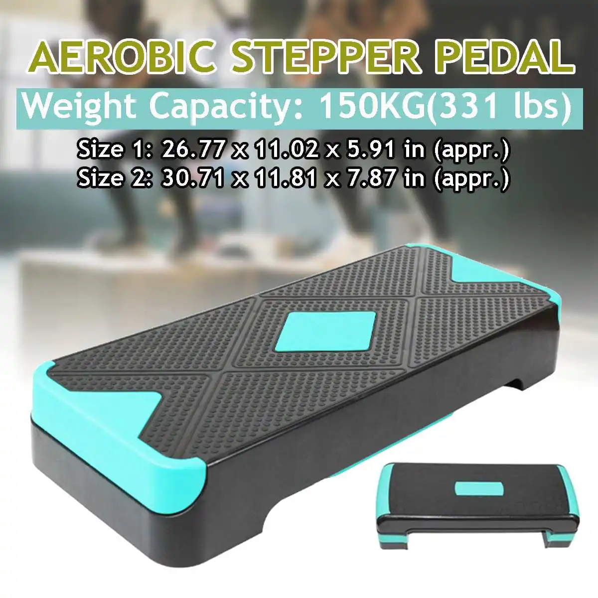 

150KG Fitness Aerobic Step Adjustable Non-slip Cardio Yoga Pedal Stepper Gym Workout Exercise Fitness Aerobic Step Equipment