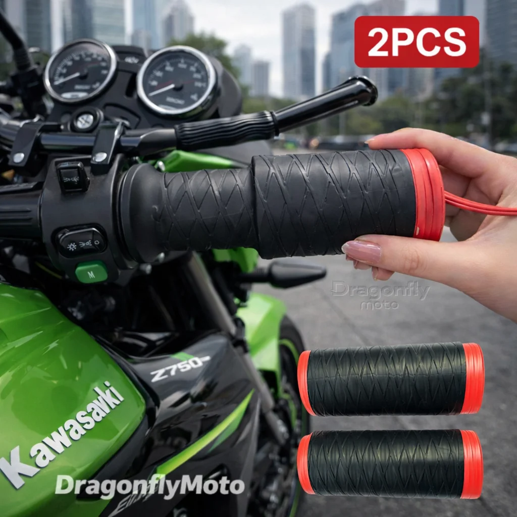 

Силиконовые чехлы на руль мотоцикла для Kawasaki Z 750 z750 Z750R Z750S, самозатягивающиеся, нескользящие, силиконовые накладки на руль мотоцикла.