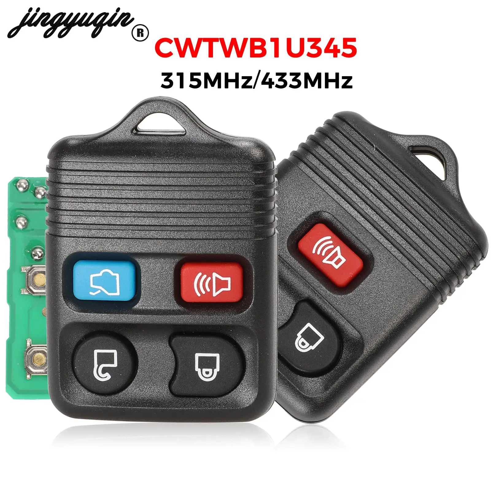 jingyuqin 3/4 Buttons 315MHz/433MHz Remote Smart Car Key For Ford Mazda Remote Control Clicker Fob Transmitter CWTWB1U345