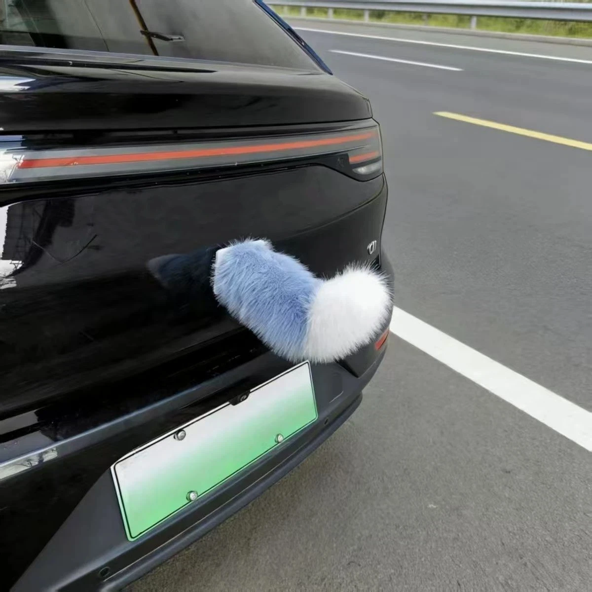 Remote Control Plush Wagging Tail for Cars Sound Activated Moving Tail Accessory