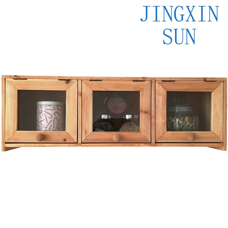 Teacup storage cabinet, transparent glass desktop, small wall cabinet, kitchen countertop, wall, bowl storage box,