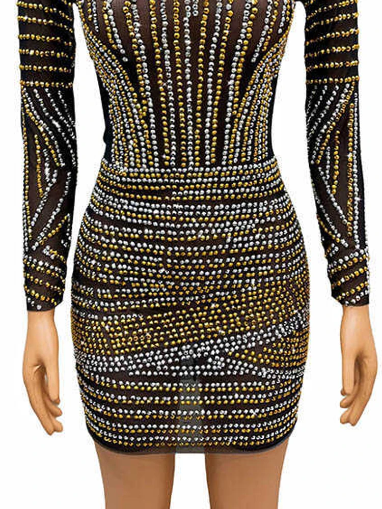 High Quality Hot Diamond Elastic Wrap Buttocks Dress 2024 New Fashion Custom Women'S Clothing