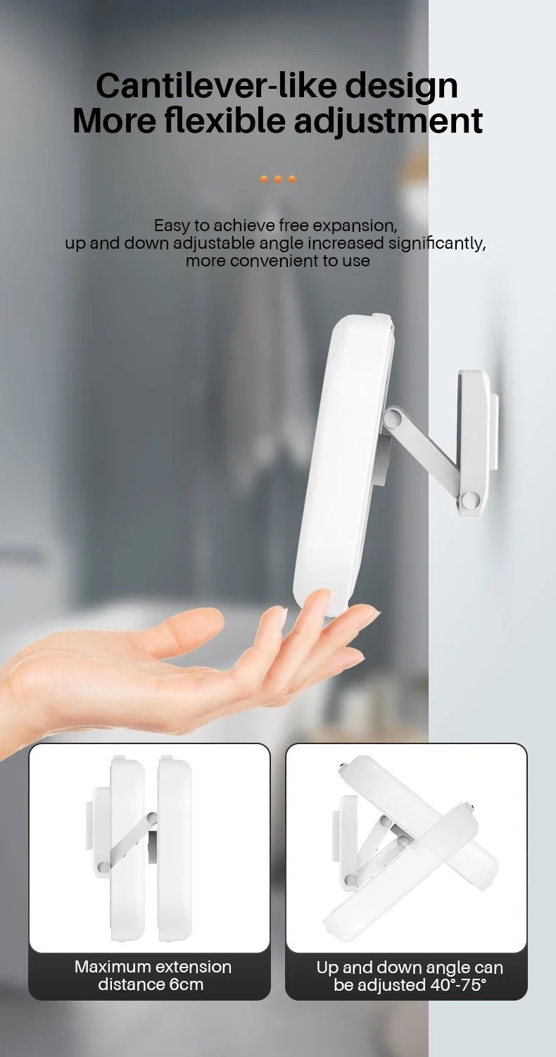 Neue Rotation Wasserdichte Badezimmer Telefon Wand Halterung Einstellbare Dusche Telefon Fall Stick auf Wand Bad Wc Telefon Halter – Detail 6