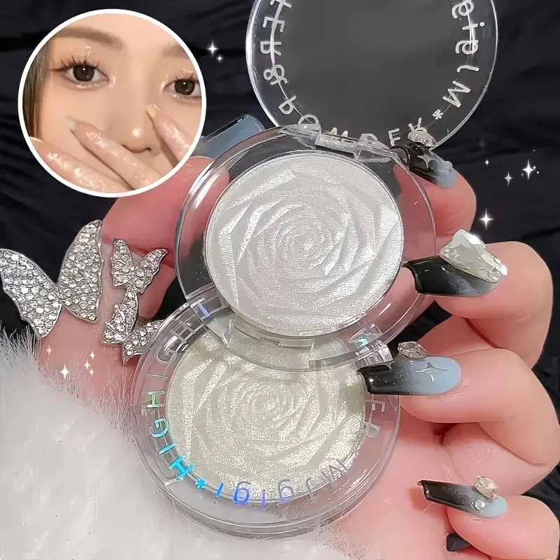 Rose Diamond Highlighter Powder & Contour Palette |   เนื้อครีมฉาบ |   ไม่เลอะเลือน, ปั้นใบหน้าให้กระจ่างใส