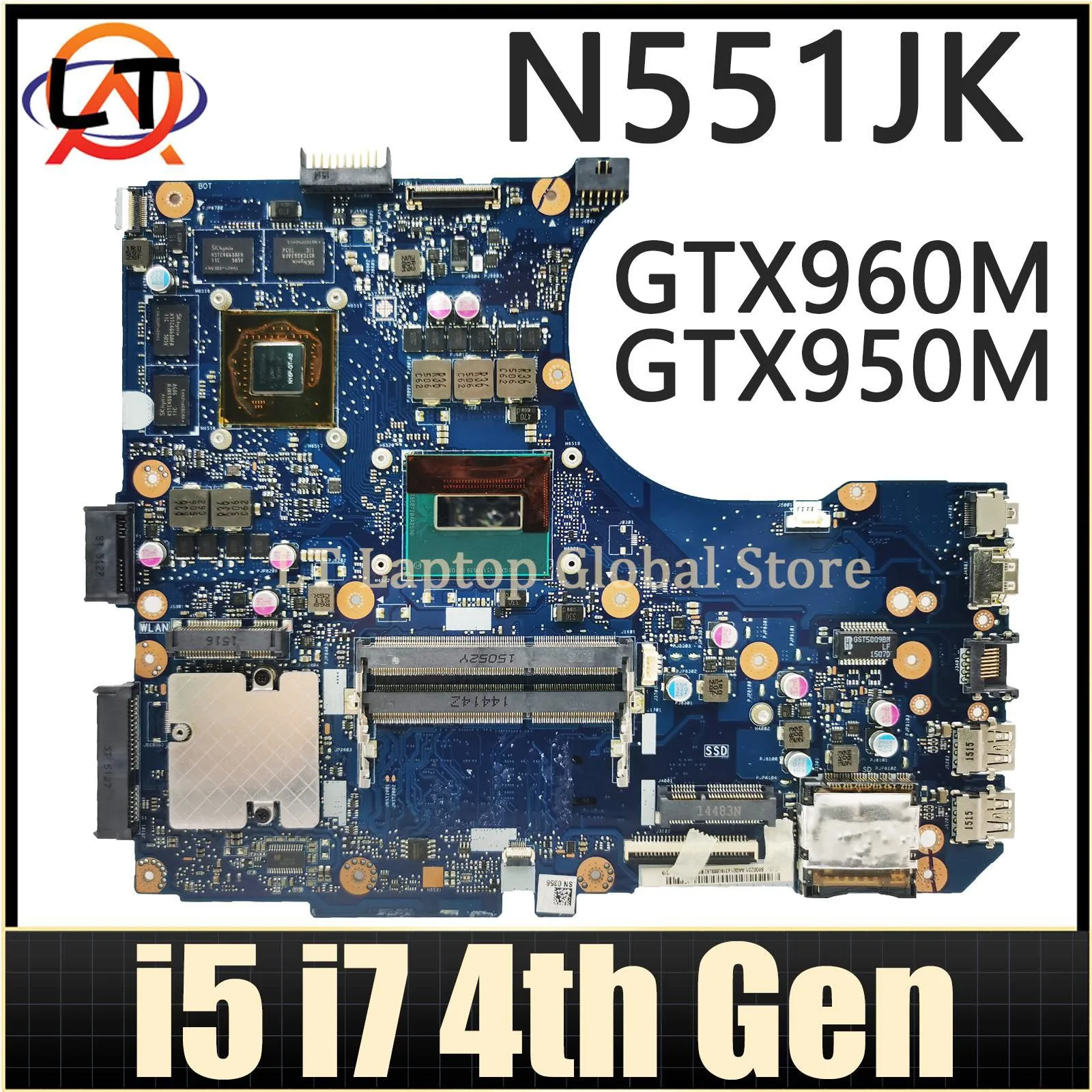 Imagem -02 - Placa-mãe de Laptop para Asus N551jm N551jb N551jq Gl551jk Gl551jm Gl551j G551jx G551jm N551jk G58jw i5 i7