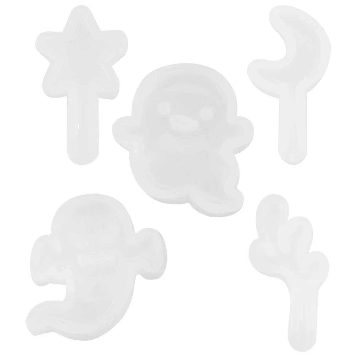 

5Pcs Delicate Silicone Mold Set for DIY Crystal Epoxy Jewelry Decor Nail Art Star and Moon Design Long-Lasting