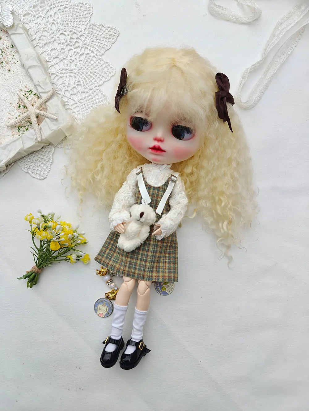 ICY DBS Blythe Puppenkleidung, handgefertigt, täglich, süßes Set, OB22 OB24, AZONE-Zubehör, Blythe-Kleidung, Spielzeug für Mädchen