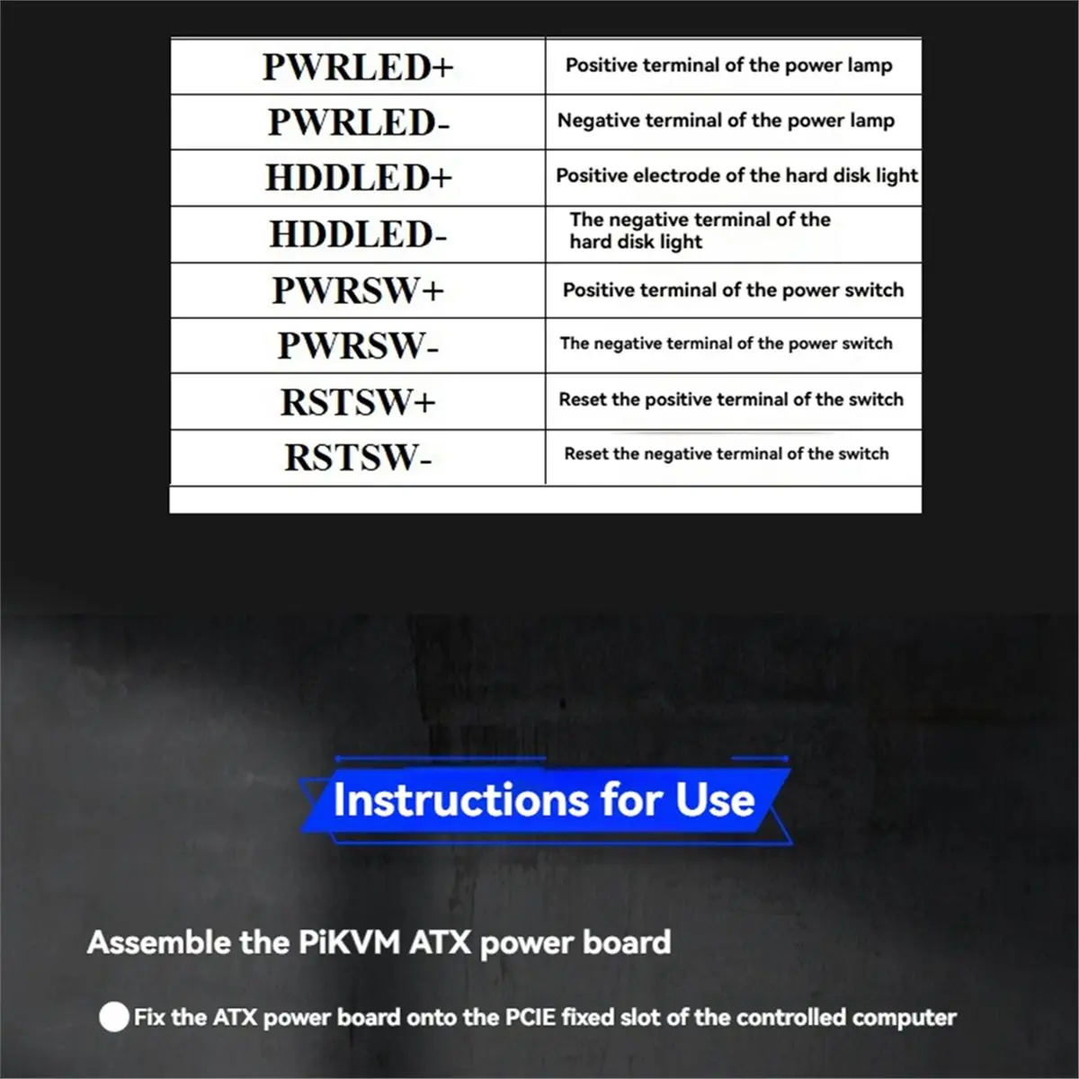A46U PiKVM ATX Power Board PCIe Adapter Card for PiKVM Computer Remote Control Operation and Maintenance