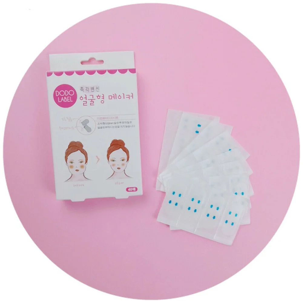 40pcs/10sheets V Lift Face Sticker Invisible Makeup Adhesive Lift Face Tape Slim Patch Breathable Sticker Lifting Tighten Chin