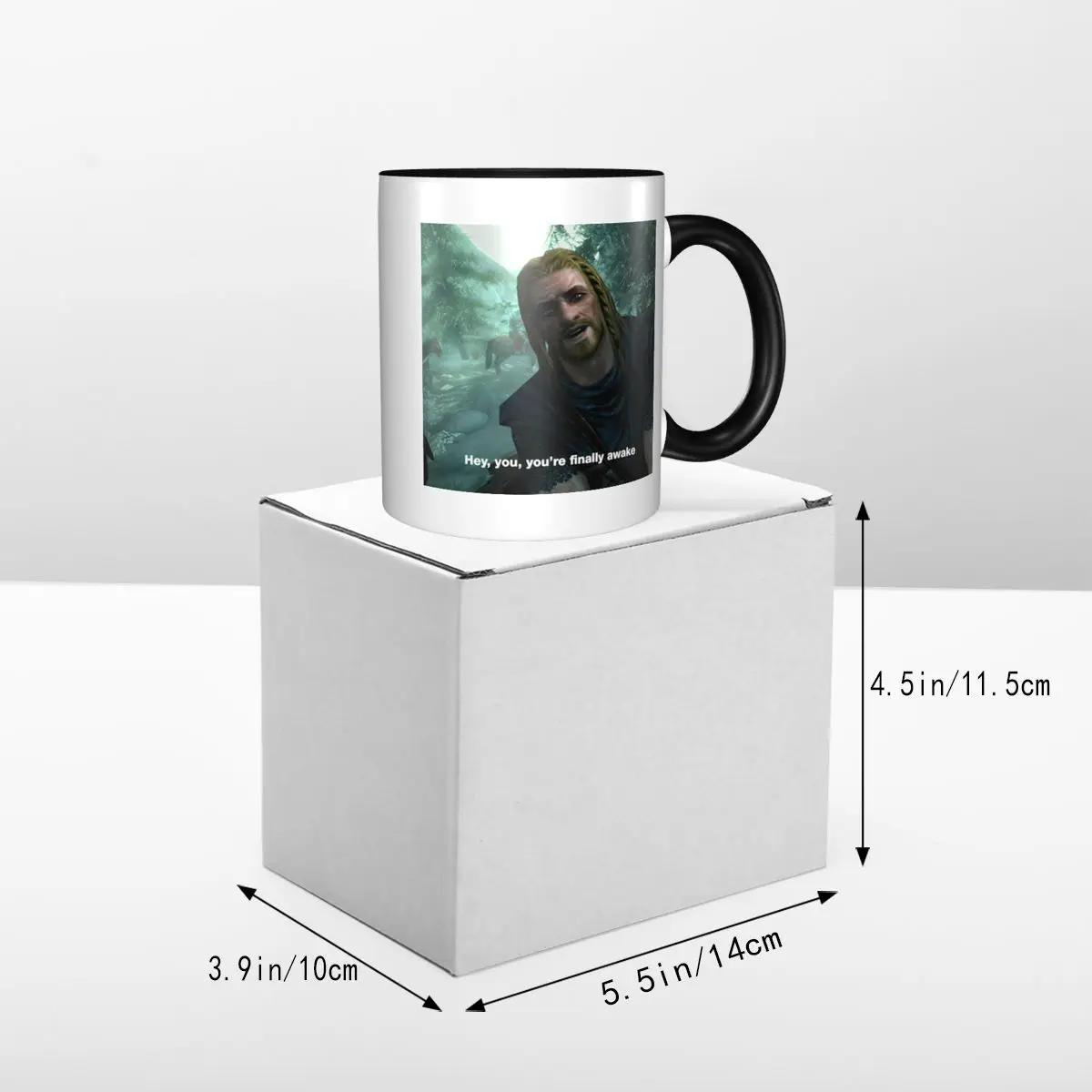 يا أنت أخيرًا مستيقظًا Skyrim القدح مضحك أكواب القهوة السيراميك أكواب الشاي كوب حليب درينكوير هدية للمرأة والرجل #4