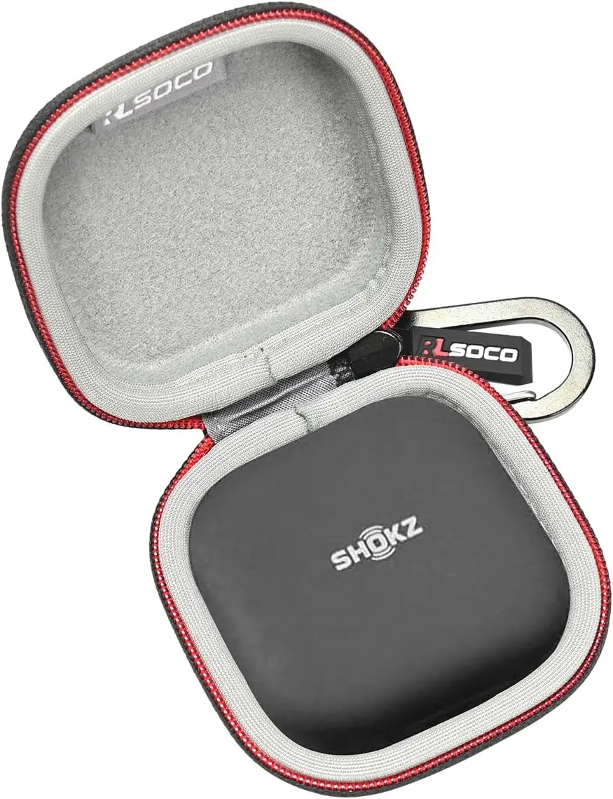 RLSOCO Hard Case for SHOKZ NEW OpenFit 2+/2/Air/OpenFit Open-Ear Headphones,True Wireless Bluetooth Earphones - Black (Case Only