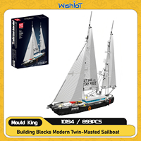 Mould King 10194 Modern Twin-Masted Sailboat Building Block Simulation Sailboat Model Assembly Bricks Toy Kids Adult Gift 893PCS