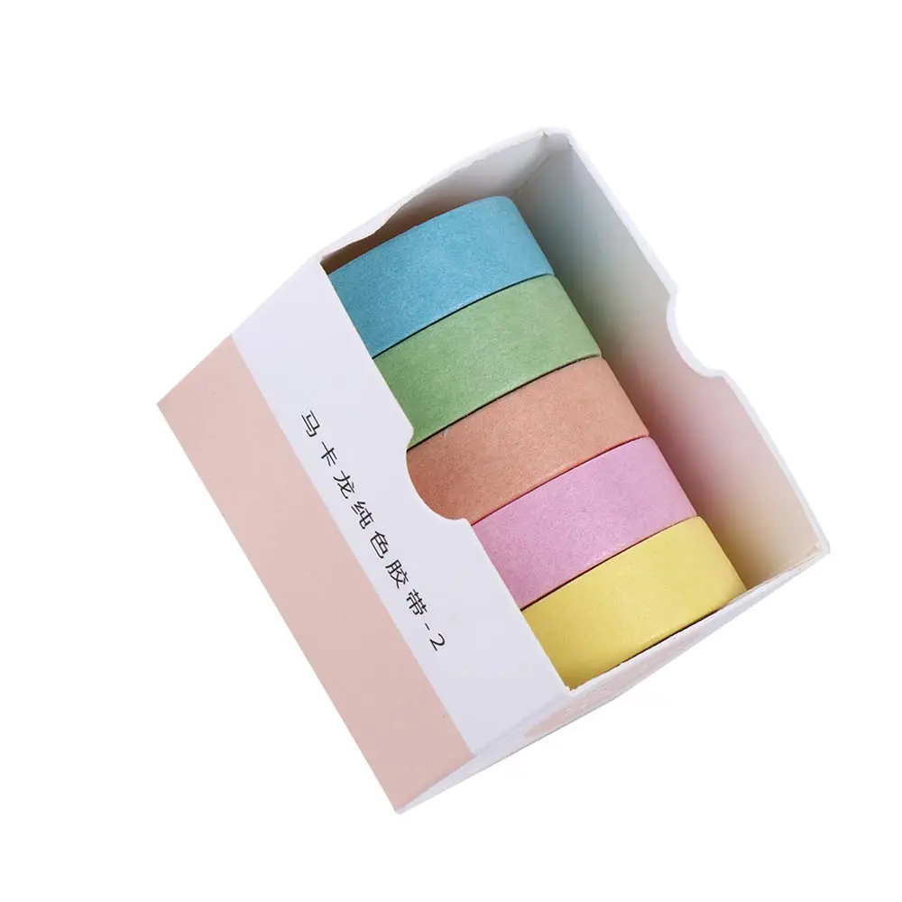 

School Supplies Handbook Tape Office Supply Solid Color Scrapbooking Adhesive Tape Decorative Tape Masking Tape Tape Set