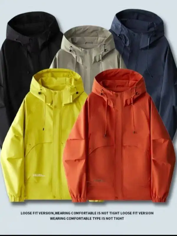 

Casual Men's Jaet Spring Outdoor Mountain System Zipper Functional Loose Coat Trendy Brand Hooded Men's down Jaet