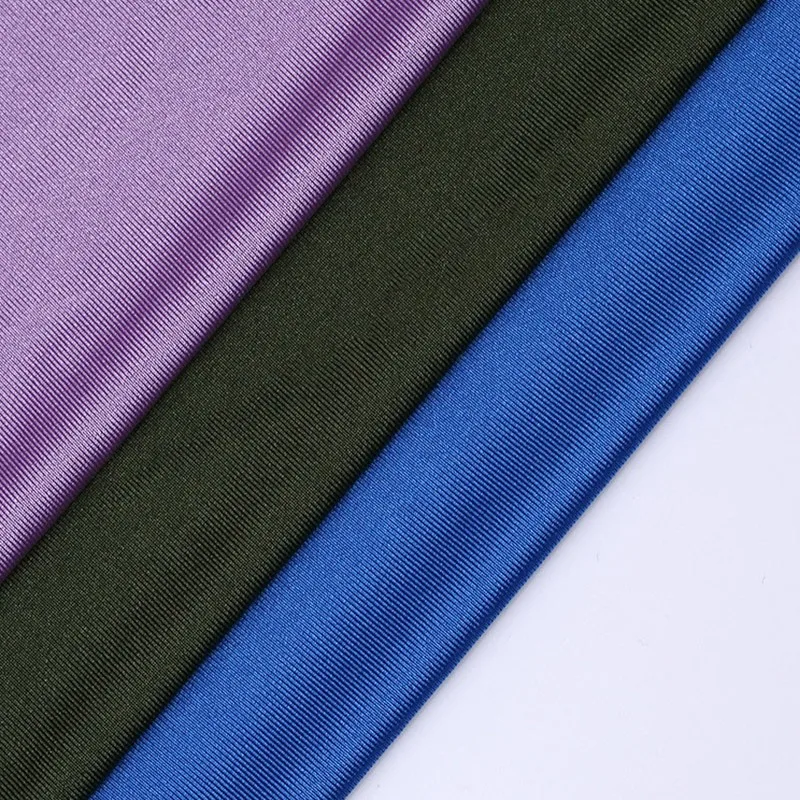 Polyester Spandex Fabrics 180gsm 4 Way Stretch Glossy Warp Knit Swimwear Yoga Dance Leotard Performance Fabric By The Meter
