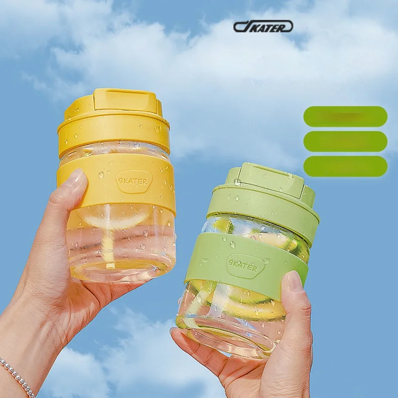 GIANXI Summer High Appearance Level Latte Cup Portable Glass Sealed leak-proof Sippy Cup With Lid Juice Cup Milk Cup Glass