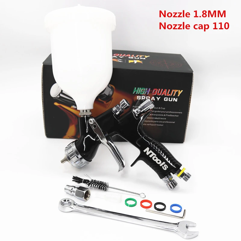 Hoge Kwaliteit Spuitpistool Ntools Autolak Spuitpistool TE20/T110 1.3/1.8mm Nozzle Verf Pistool waterbasis Luchtspuitpistool Airbrush