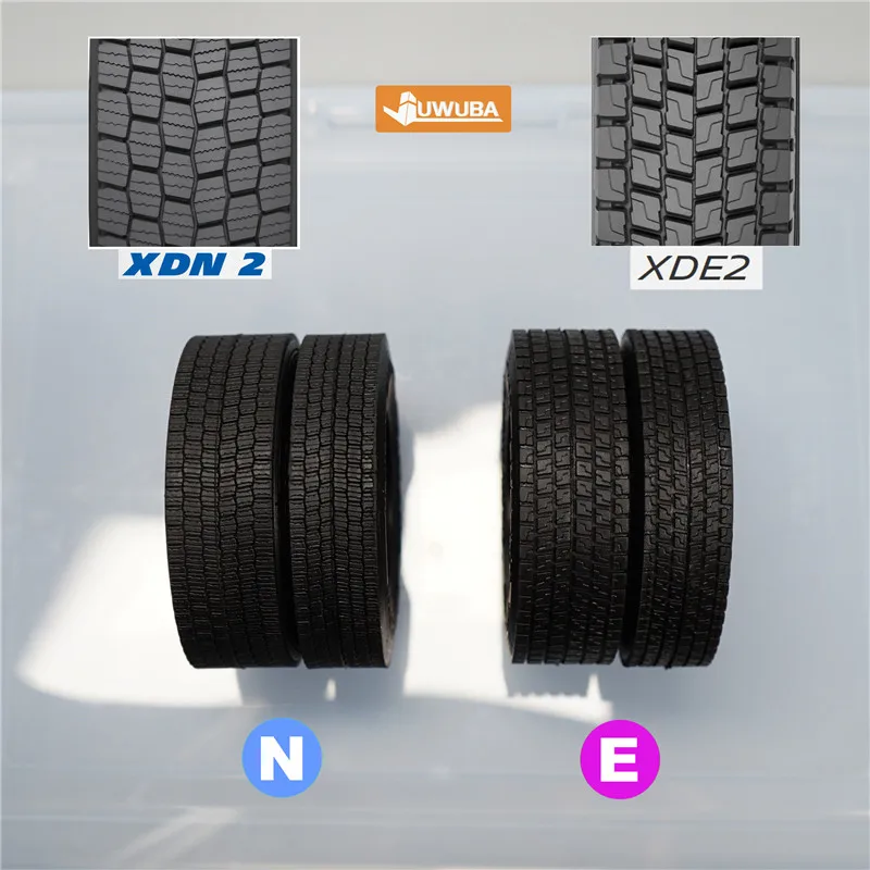 Simulation Tire Highway Tire N2 for 1/14 Tamiya RC Dump Truck Tipper Trailer SCANIA 770S VOLVO BENZ MAN TGX Car Accessories