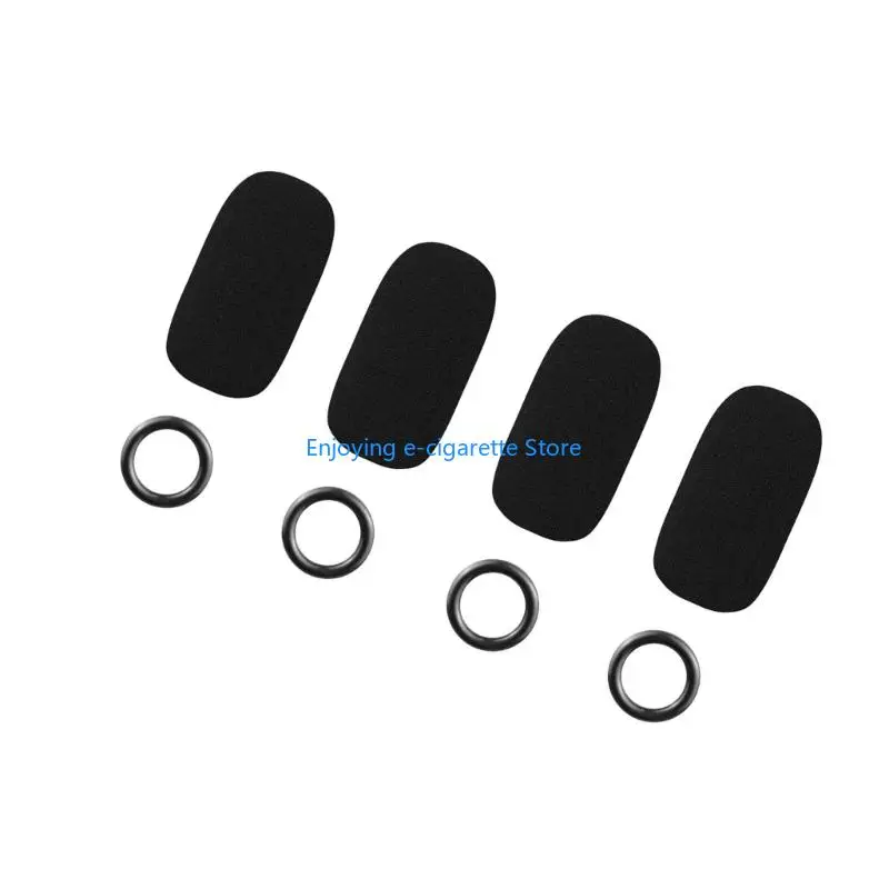 Mikrofon-Schaumstoff-Abdeckungen, Hülsen-Set für Aviation A10 mit Sicherungsringen, 4er-Pack Y4QF – Detail 7