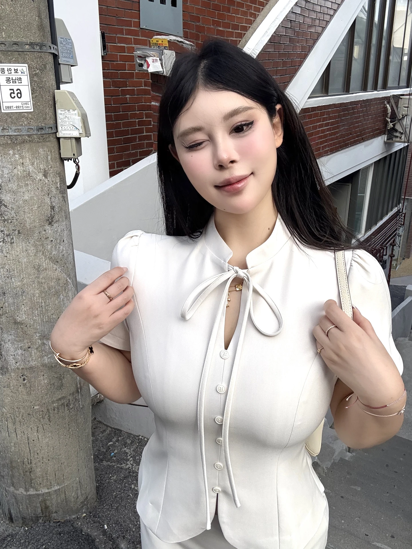 

New Chinese Style Premium 50 Thread Twill Weave Set for Women Long Pants Short Sleeve Button Closure Summer Fashion Set