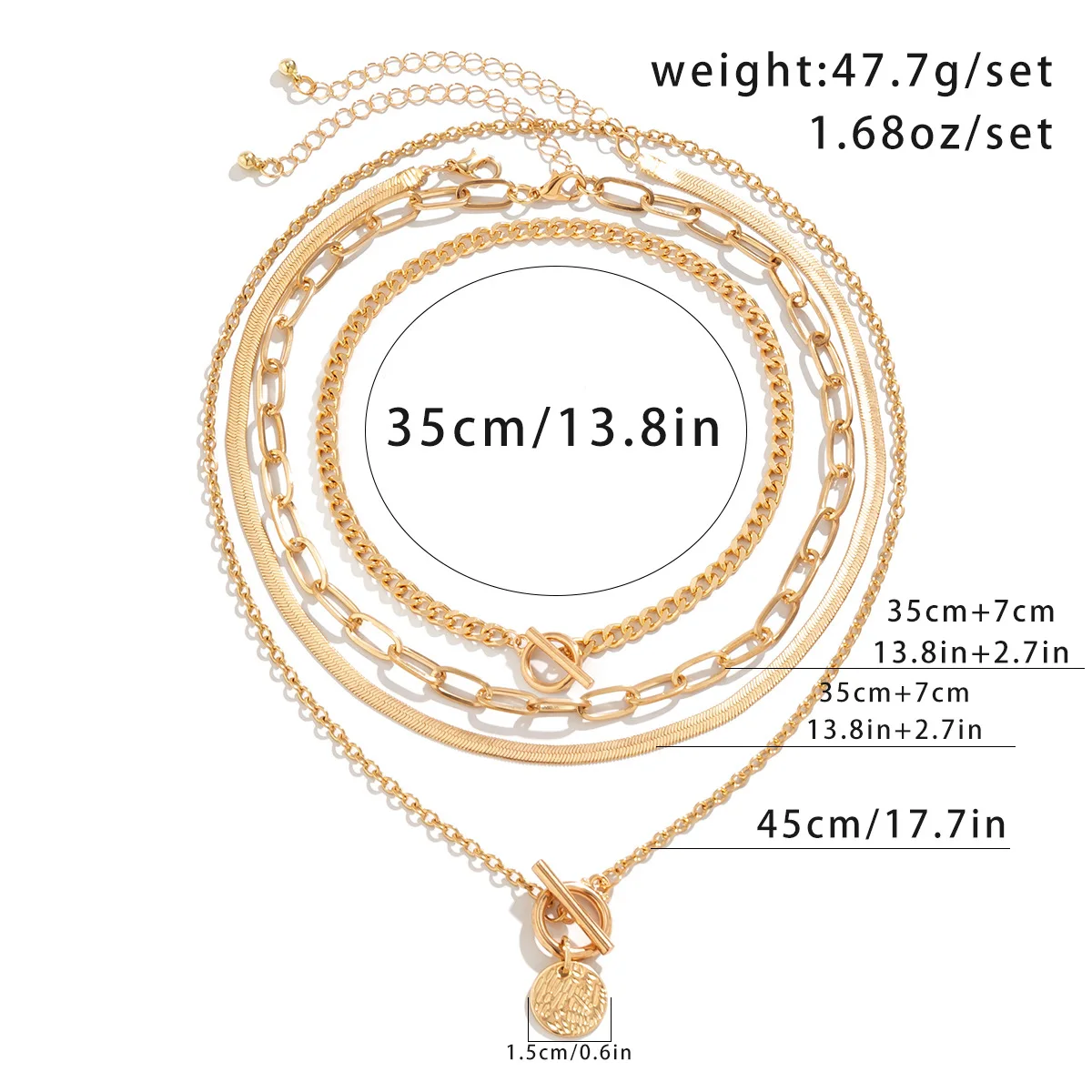 Retro Cross Flat Snake Chain Collar Necklace Women 2023 Multi layered Gold Color Metal Round Pendant Girls Fashion Jewelry