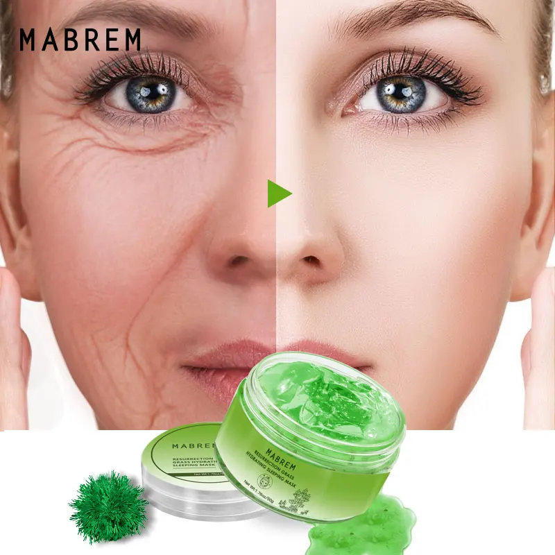 50g Red Wine Brightening Skin Sleeping Mask Moisturizing Hydrating Cream Skin Whitening Acne Repair Gel Facial Oil Control