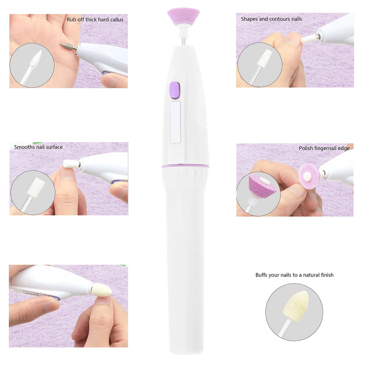 Electric Nail Drill Pen Handle File Polish Grind Machine Handpiece Manicure Pedicure Tool 5 PIN PLUG Nail Drill Accessories