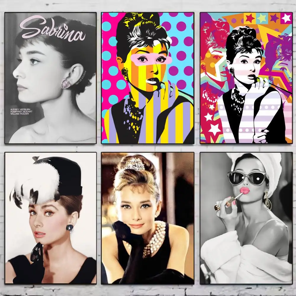 A-audrey Hepburn Poster Vintage Wall Art Aesthetic Room Decor Print Living Room Bedroom Home Decoration
