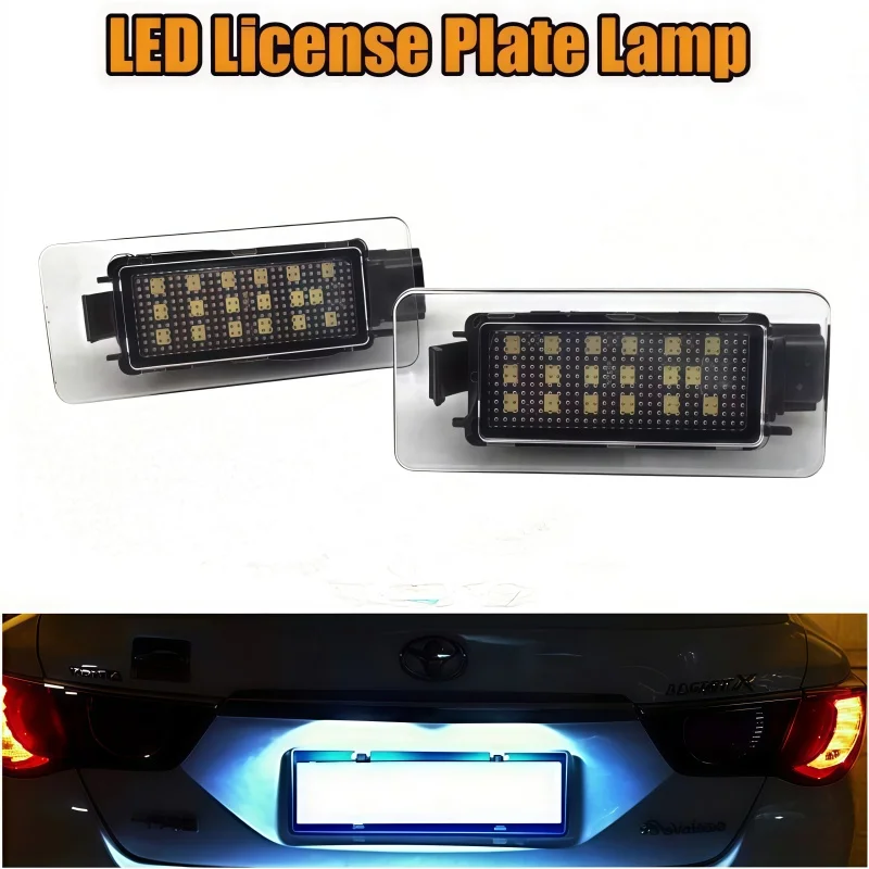 2pcs Number Lights For Nissan X-Trail Sentra Suzuki Landy Dacia Renault Duster White LED Number License Plate Lights Lamps