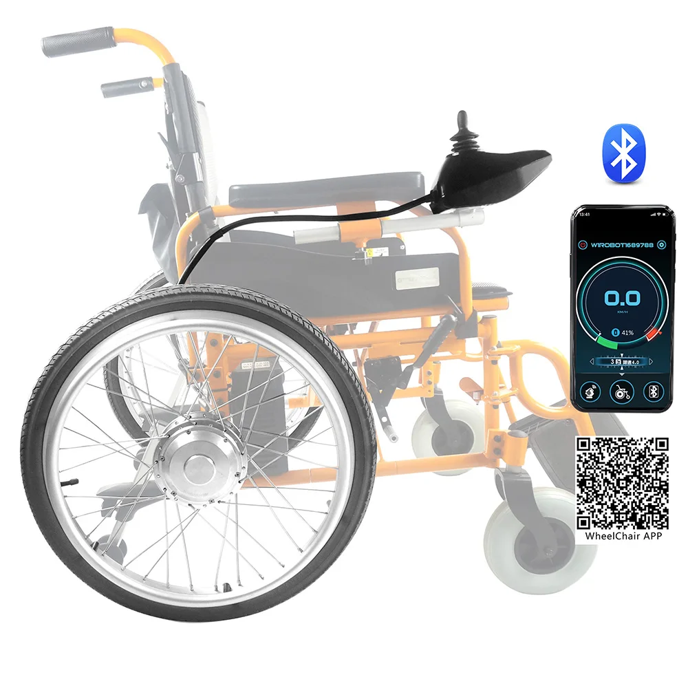 Coofull GreenPedel Factory Price Electric Rollator Wheelchair Power Assist Attachments 24v 250w Wheelchair Kits view 6