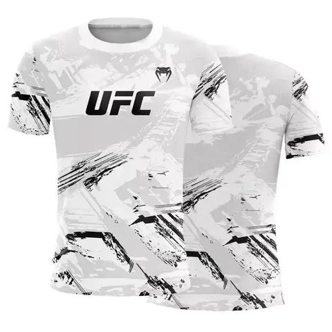 Men's T-shirt Fashion Quick Drying Casual Breathable O-neck Short Sleeve Tops Hot Summer Selling UFC Boxing Fighting Competition
