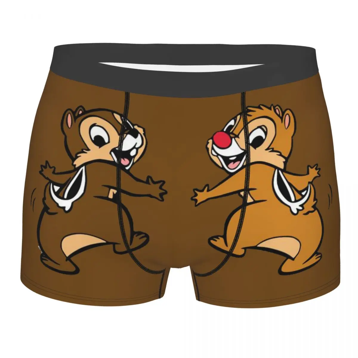 

Пользовательское забавное мультяшное нижнее белье «Чип и Дейл», мужские эластичные трусы-боксеры, шорты, мягкие трусы для мужчин