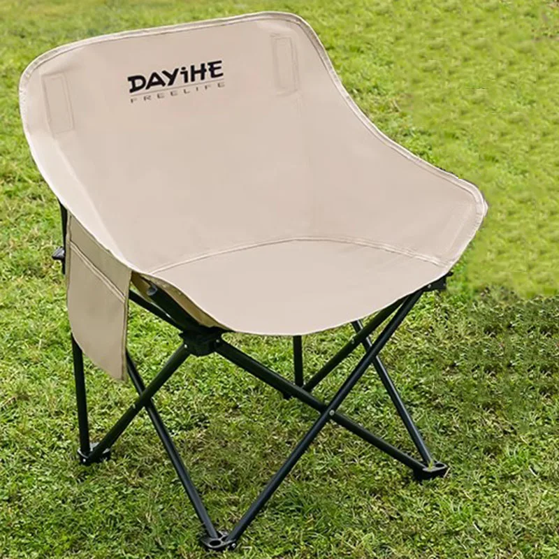 

Beach Moon Folding Chair Lightweight High Back Outdoor Portable Folding Chair Fishing Camping Chaise Pliante Portable Furniture