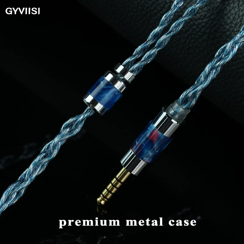 GVS-30 IEM In Ear HiFi Upgrade Cable OFC Copper+Silver Plated Palladium 2.5/3.5/4.4mm Suitable for Moondrop Blessing 3 FiiO FH9