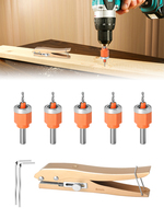 Forstner Bit Set with Edge Banding Punching Pliers Countersink Drill Bit Woodworking Screw Extractor Demolition Wood Drilling