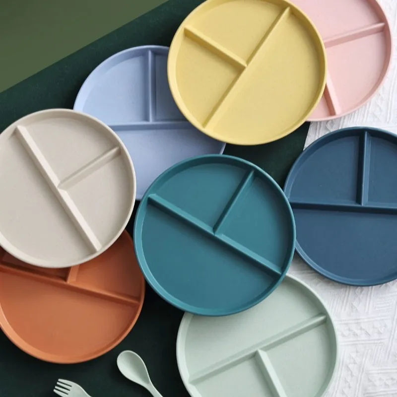 

Eco-Friendly Dinner Plates Set – Compartmentalized Serving Dishes, Biodegradable & Reusable for Kitchen & Dining