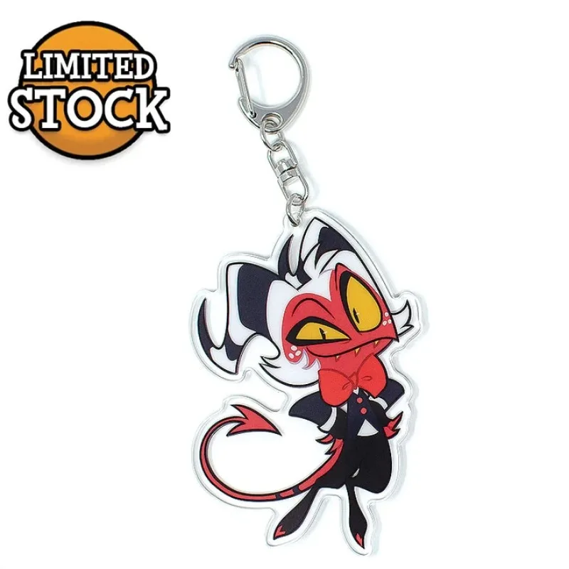 Helluva Boss Anime KeyChain Women Key Chain for Men Key Ring Acrylic Car Keyring Party Pendant Japan Cos Girls Friend Gift