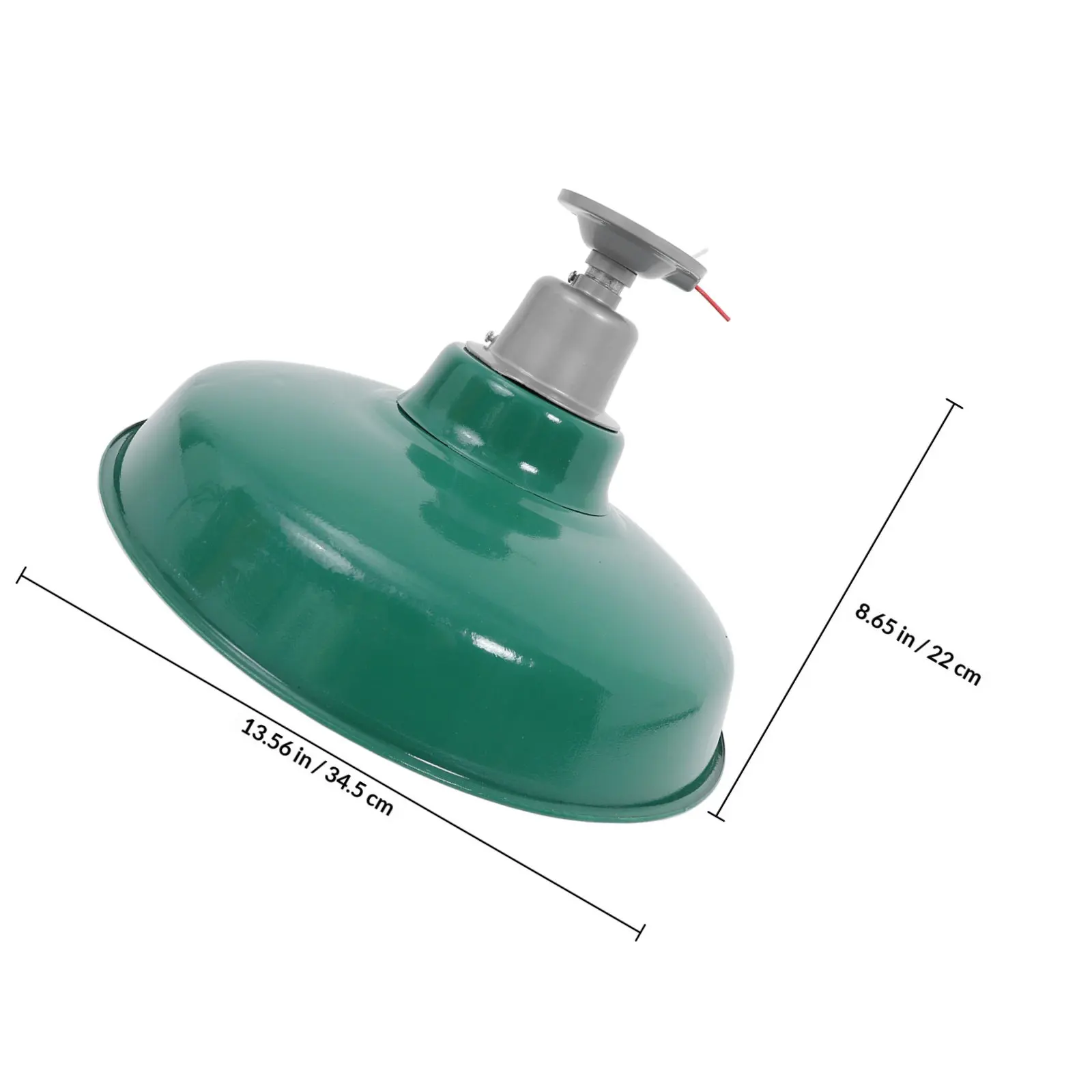 Green Vintage Metal Lampshade Enamel Coated Industrial Style Barn Cone Shaped Lamp Cover Ceiling Light Shade Metal Lamp Shade