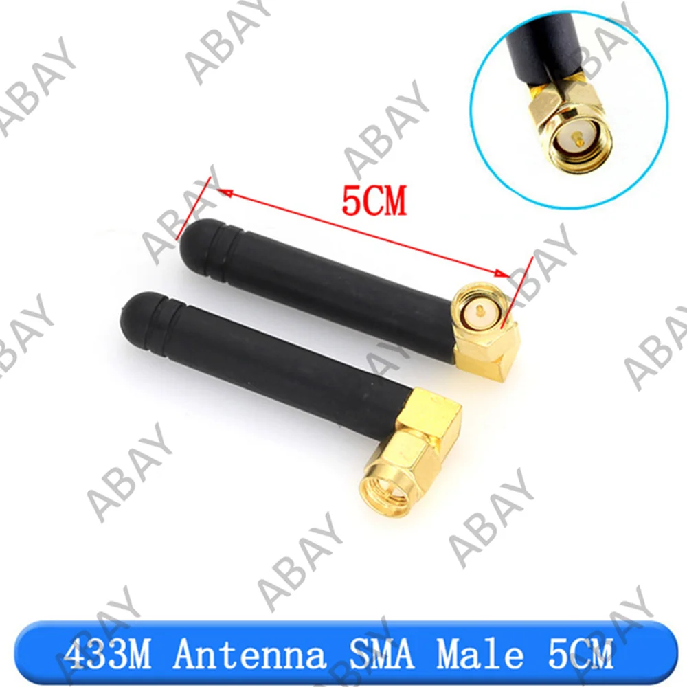 2Pcs 433MHz 3dBi Antenna SMA Male Connector 433 mhz Directional Antena 433M Waterproof Antenne 5CM / 11CM