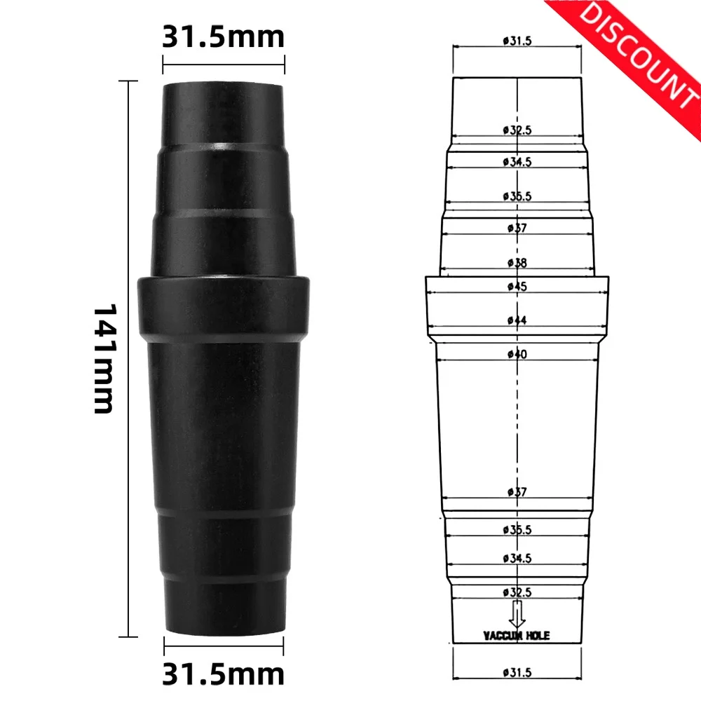 Household vacuum cleaner accessories adapter reducer multi-layer adapter multi-functional adapter universal