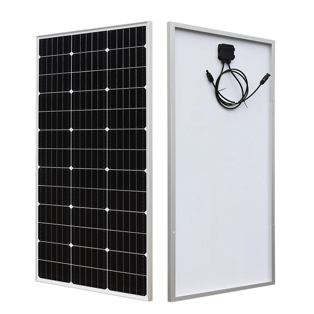 Rigid Glass Solar Panel 150W / 300W Monocrystalline Cell PV Photovoltaic Module 12v 24v Battery / plug and play system Home Car