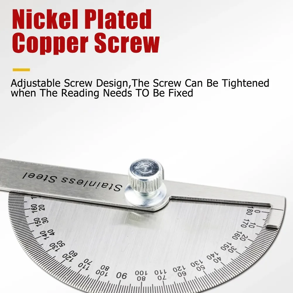 Machinist Ruler Protractors Stainless Steel Machinist Ruler Rotary Angle Finder & Special Craft Number Scale SAE Protractor