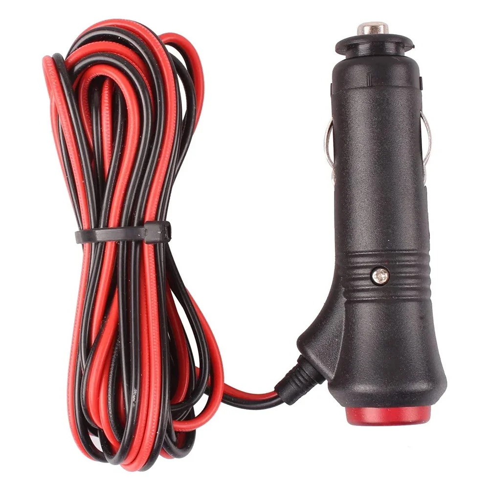 Car 12V Universal Cigarette Lighter Plug with Switch Fuse LED Indicator Car Power Cord 1 Meter 3 Meters