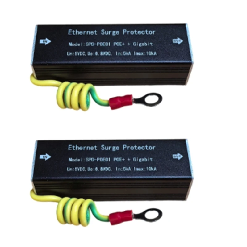 Gigabit RJ45 Line Piece with Black Case and Ground Wire for Cabinet Wiring