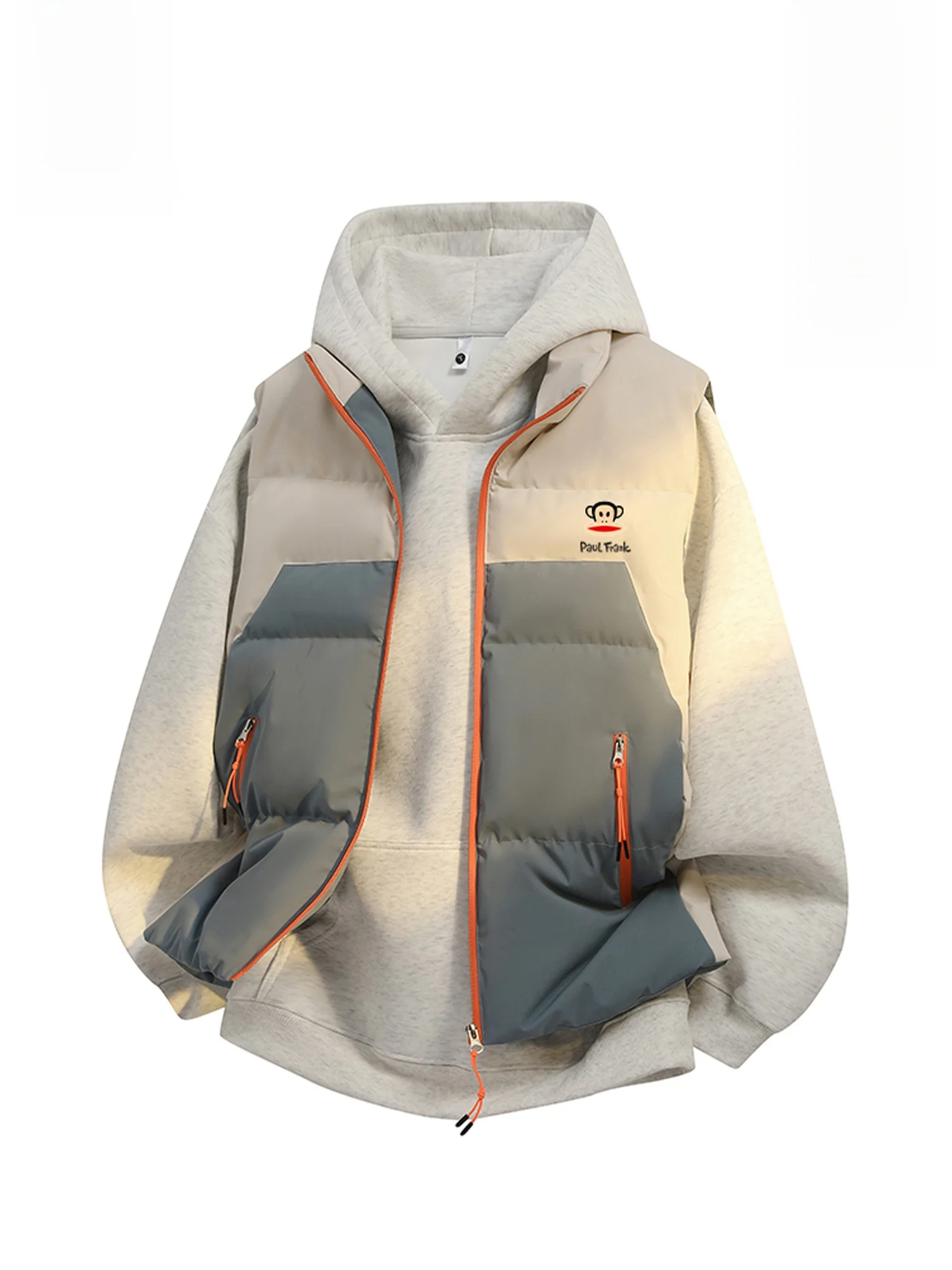 

Мужская зимняя куртка Paul Frank с молнией, повседневная, теплая, без рукавов, с воротником-стойкой, без подкладки