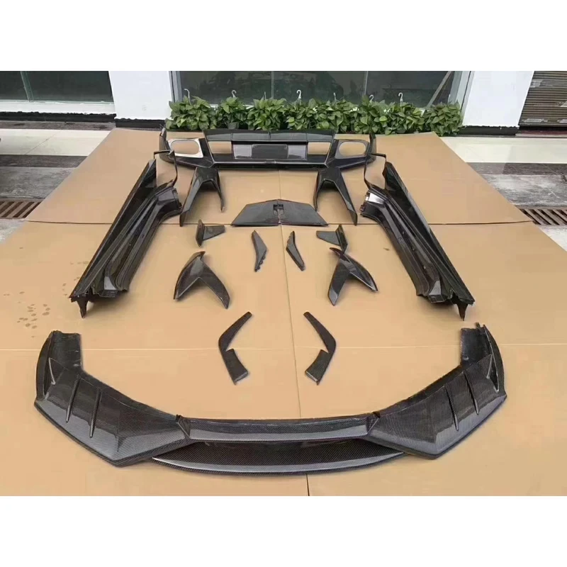 Carbon Fiber Body Kit Front Lip Rear Diffuser Side Skirts Spoiler Huracan LP580 LP610